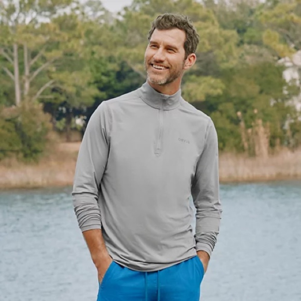 ORVIS Men's Sun Defense 1/4-Zip Size XL